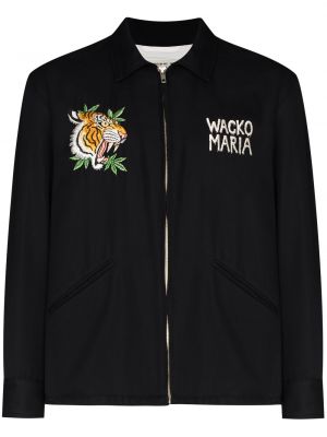 Риза бродирана с тигров принт Wacko Maria черно