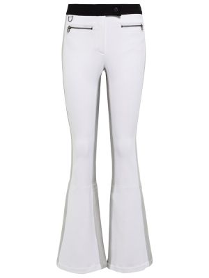 Pantaloni din nailon din viscoză sport Erin Snow - alb