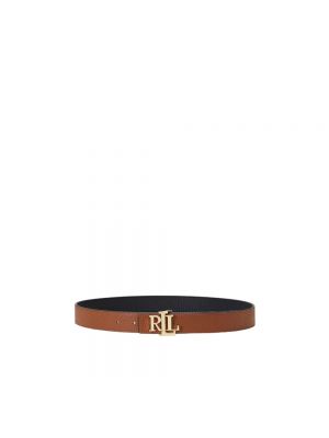Cinturón de cuero con hebilla reversible Ralph Lauren