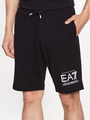 Pantaloni scurți de sport Ea7 Emporio Armani negru