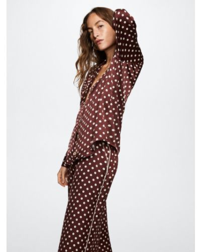 Mango Szövet nadrág Lola 37082880 Barna Relaxed Fit
