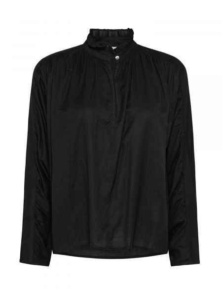 Хлопковая блузка с длинным рукавом Attic And Barn черная