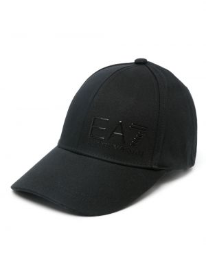 Cappello con visiera ricamato Ea7 Emporio Armani nero