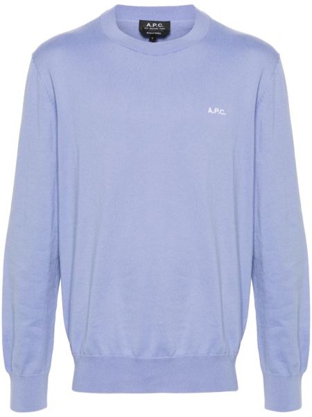 Bavlnený sveter A.p.c. fialová