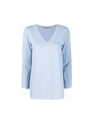 Pullover mit v-ausschnitt D.exterior blau