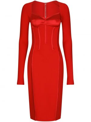 Dolga obleka Dolce & Gabbana rdeča