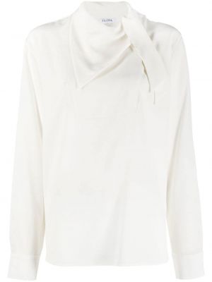 Blus med sjalkrage Filippa K vit