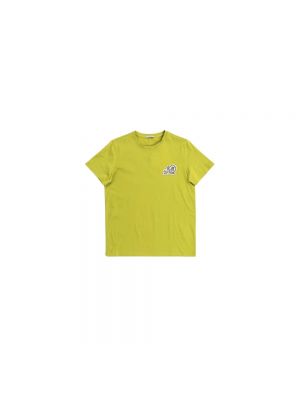 Koszulka bawełniana Moncler żółta