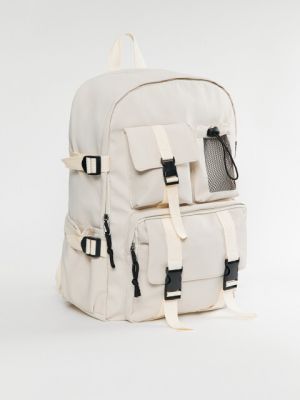 Рюкзак городской текстильный с внешними карманами