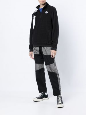 Fleece pullover mit print Kappa schwarz