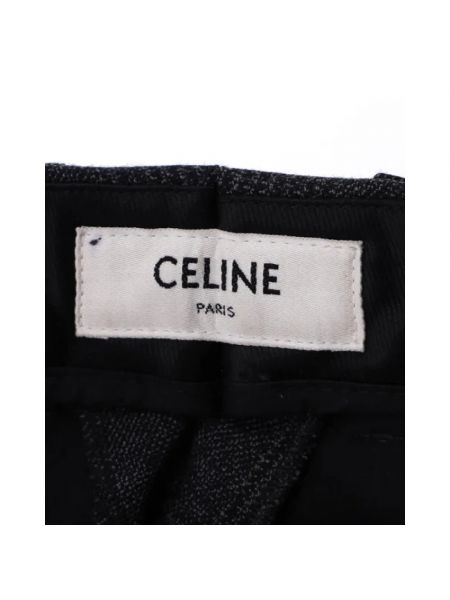 Falda de lana retro Celine Vintage negro