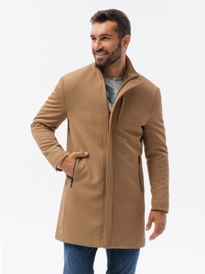 Kabát Ombre Clothing hnědý