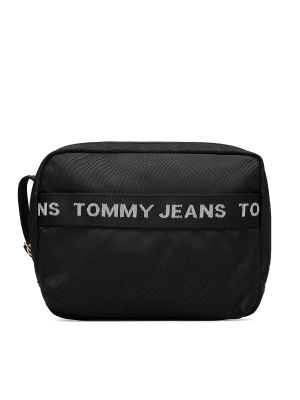 Kovček iz najlona Tommy Jeans črna