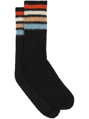 Pruhované vlnené ponožky Etro čierna