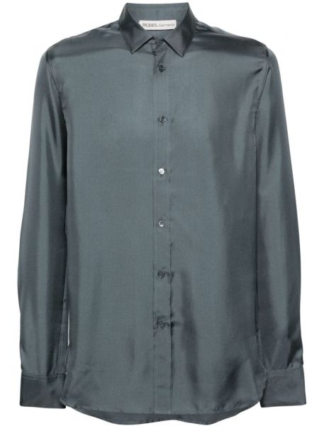 Svilena dugačka košulja Modes Garments siva
