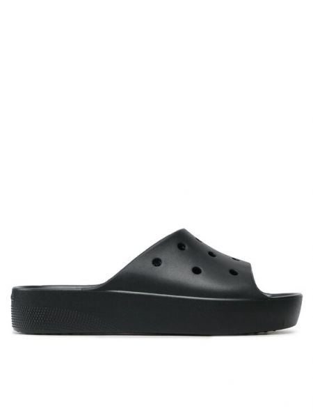 Klasické sandály na platformě Crocs černé