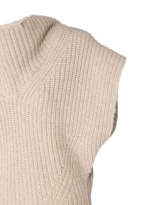 Moherowy sweter z kaszmiru Isabel Marant beżowy