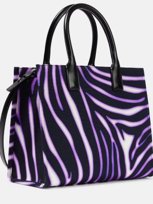 Shopper handtasche mit print mit zebra-muster Versace silber
