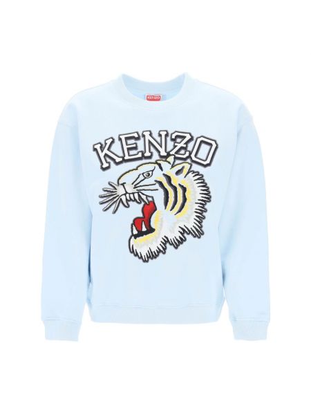 Sweatshirt mit rundem ausschnitt mit tiger streifen Kenzo blau
