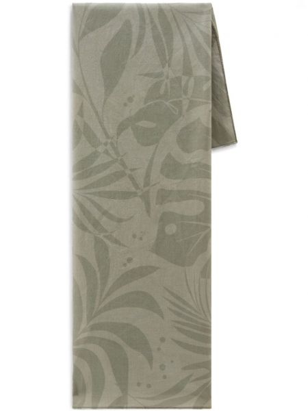 Памучен шал на цветя с принт Woolrich зелено