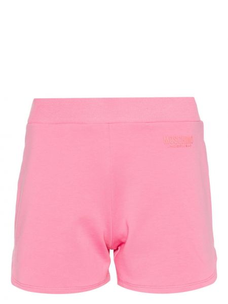 Pantaloni scurți din jerseu Moschino roz