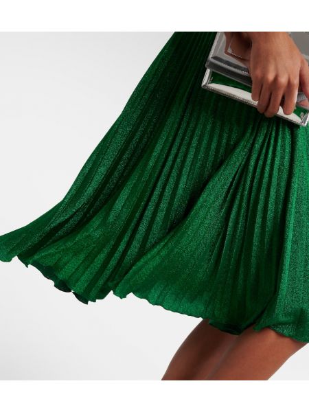 Kleid mit plisseefalten Dolce&gabbana grün