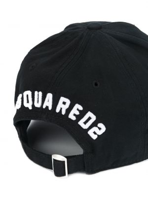 Gorra con bordado Dsquared2 negro