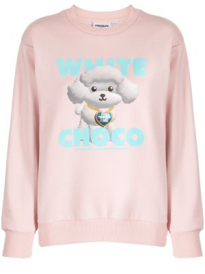 Sweatshirt aus baumwoll mit print Chocoolate pink