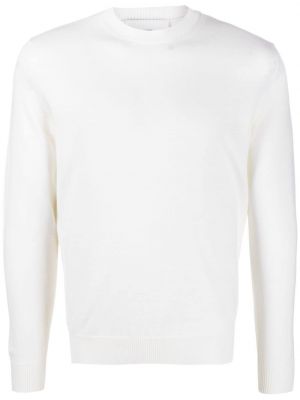 Vlněný svetr s kulatým výstřihem Ballantyne bílý