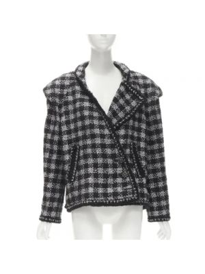 Pikowana kurtka wełniana retro Chanel Vintage