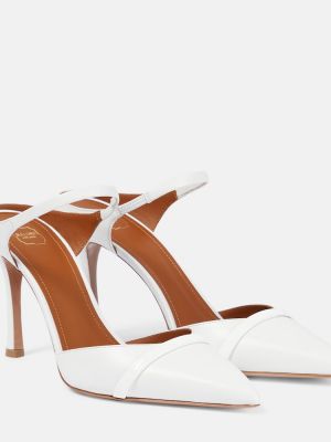 Mules de cuero Malone Souliers blanco