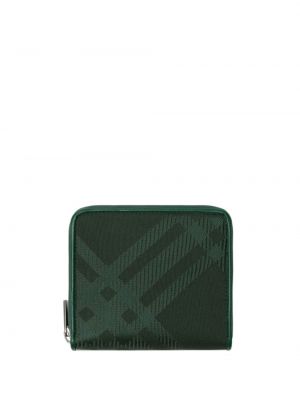 Žakárová kockovaná peňaženka Burberry zelená