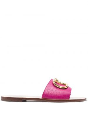 Lær sandaler Valentino Garavani rosa