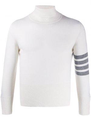 Jersey cuello alto con cuello alto de tela jersey Thom Browne blanco