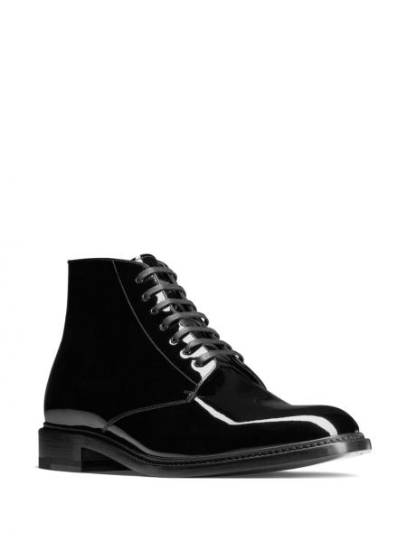 Iš natūralios odos guminiai batai Saint Laurent juoda
