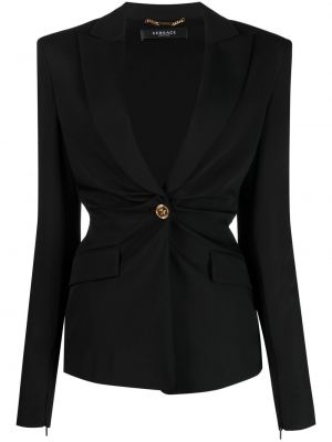 Silke lang blazer Versace svart