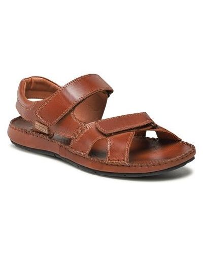 Kožené sandále Pikolinos hnedá