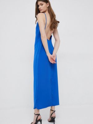Testhezálló hosszú ruha Calvin Klein kék