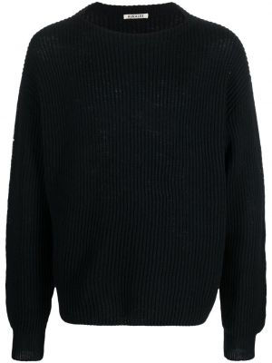 Пуловер с кръгло деколте Auralee черно