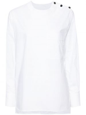 Βαμβακερό πουκάμισο με καρφιά Plan C λευκό