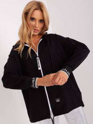 Mikina s kapucí na zip Fashionhunters černá
