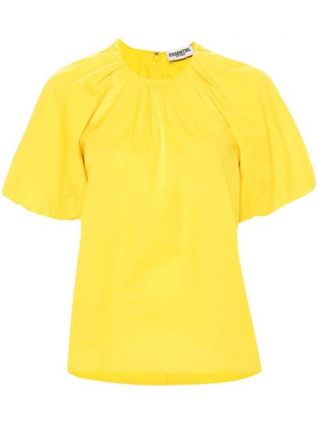 Bluzka bawełniana Essentiel Antwerp żółta