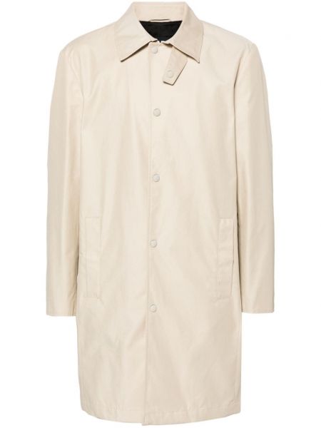 Βαμβακερό μακρύ παλτό Karl Lagerfeld μπεζ