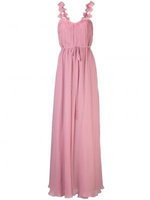 Floral brodert lang kjole Marchesa Notte Bridesmaids rosa