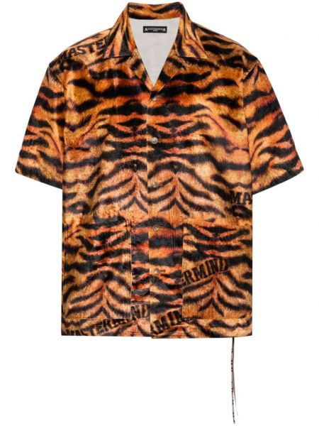 Βελούδινο πουκάμισο με σχέδιο με ρίγες τίγρη Mastermind Japan