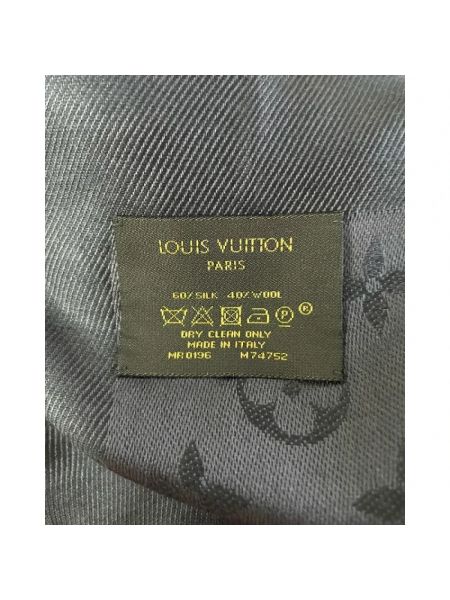 Bufanda de seda Louis Vuitton Vintage gris