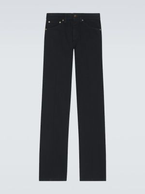 Skinny džíny s vysokým pasem Saint Laurent černé