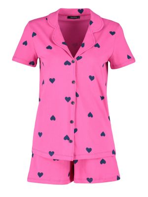Szív mintás pizsama Trendyol rózsaszín