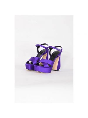 Sandalias de punta cuadrada Sergio Rossi violeta