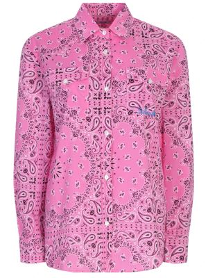 Рубашка с принтом Mc2 Saint Barth розовая